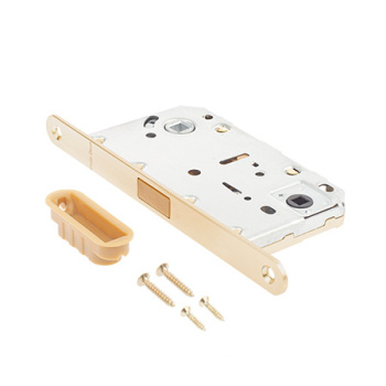 Защелка врезная п/ручку и фиксатор ЗОЛОТО сатинированное БЕСШУМНАЯ 5300-MC-WC-GMS Code Deco *1/40