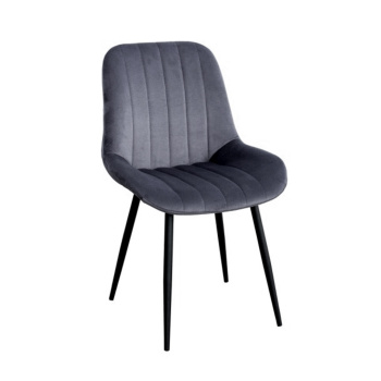 Стул FORPOST Мартин Лайт, 52х89х40 см, велюр, севен 012, серый/черный