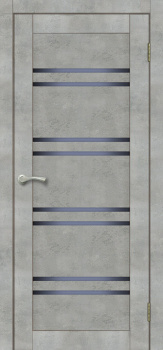 Дверное полотно остекленное BROZEX-WOOD Comfort-11, 2000х700х36 мм, серый бетон 3D