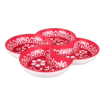 яяяБлюдо пластм. "менажница" "Купаж" красное М6002 (Октябрьский)  *1/15