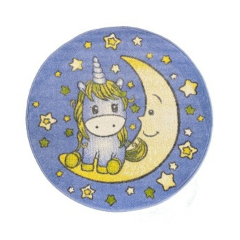 Ковер 1500х1500 мм Витебские ковры Джелли, ворсовый, круг, 1.77 м², синий