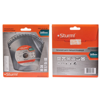 Диск пильный 165*20,0мм 48 зубьев по дереву (9020-165-20-48T) Sturm *1/50 Диск пильный 165*20,0мм 48 зубьев по дереву (9020-165-20-48T) Sturm *1/50