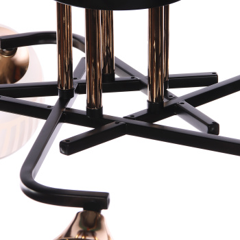 Люстра Verner Lighting A3938/5, 40 Вт, Е27, 5 ламп, черный/золото Люстра Verner Lighting A3938/5, 40 Вт, Е27, 5 ламп, черный/золото