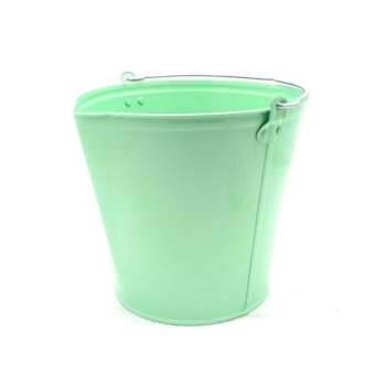 Ведро "Подойник" металл.  9л белая пищевая жесть, окрашеный *1/20