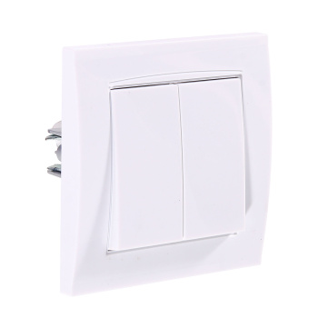 Выключатель Бриллиант СП 2кл. белый 10А IP20 UNIVersal 7947403