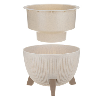 Кашпо пластм. "Петалис" 4,2л d верха 255мм h185мм со вставкой Беж. мрамор М3254 "М-Пластика" *1/4 Кашпо пластм. "Петалис" 4,2л d верха 255мм h185мм со вставкой Беж. мрамор М3254 "М-Пластика" *1/4