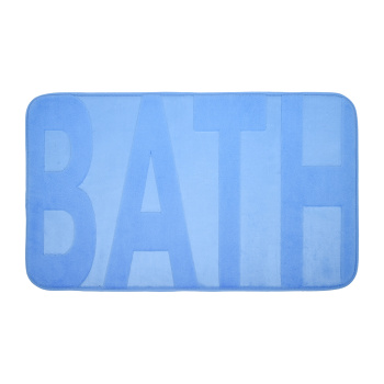 Коврик 45*75*1,2 см для ванной с памятью формы "Bath" "VORTEX" синий (арт.24119) *1/10