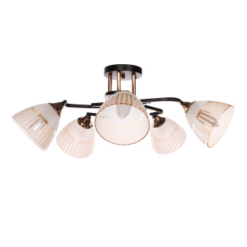 Люстра Verner Lighting A3938/5, 40 Вт, Е27, 5 ламп, черный/золото Люстра Verner Lighting A3938/5, 40 Вт, Е27, 5 ламп, черный/золото
