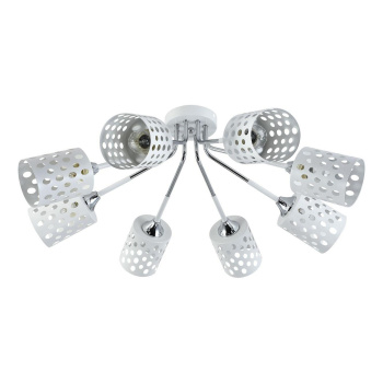 Люстра 11355-0.3-08A WH+CR  Е27 60Вт S=48м2  *1/12