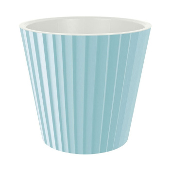 Кашпо пластм. "Sand"  3,3л d верха 190мм h177мм со вставкой Небесный IG640110020 *1/9