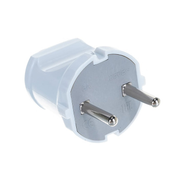 Вилка штепсельная б/заземл. белая 6А 250В UNIVersal А113 *10