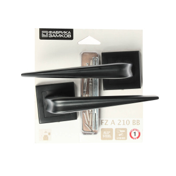 Ручка раздельная ЧЕРНЫЙ матовый A 210 BB Фабрика Замков *1/5/20