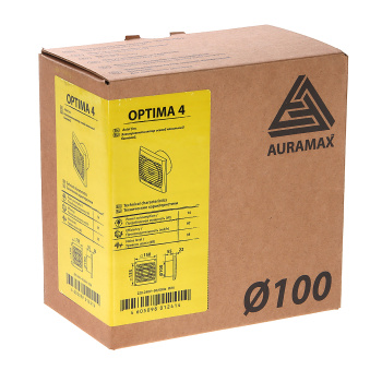 Вентилятор 100 OPTIMA 4 ERA (Ø100мм, 97 м3/ч, 150*150мм) *1/20 Вентилятор 100 OPTIMA 4 ERA (Ø100мм, 97 м3/ч, 150*150мм) *1/20