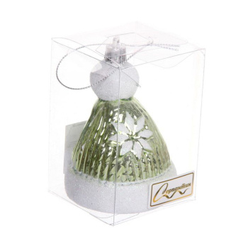 Ёлочная игрушка Новогодняя шапочка 6,5*6,5*9,5 см, зелёный