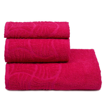 Полотенце махровое 70*130см Волна цв.1031 малиновый ПД-3501-02057/295 *3/36