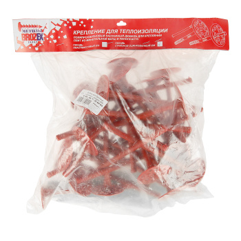 Дюбель 10х200 мм для теплоизоляции BROZEX, метал. гвоздь IZM, 30 шт.