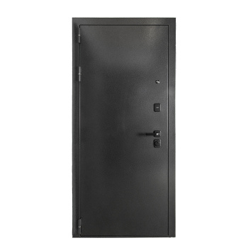 Дверь входная 2050х860х95 мм Дверной континент Брест, с зеркалом, левая, серебристый антик/белый матовый