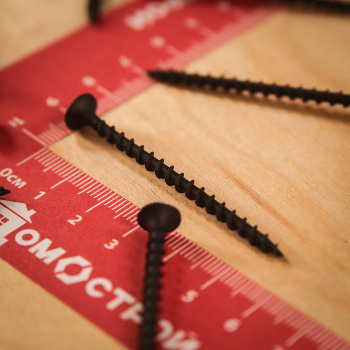 Саморезы по дереву 3.5х55 мм BROZEX, крупная резьба, фосфатированные, 400 шт.