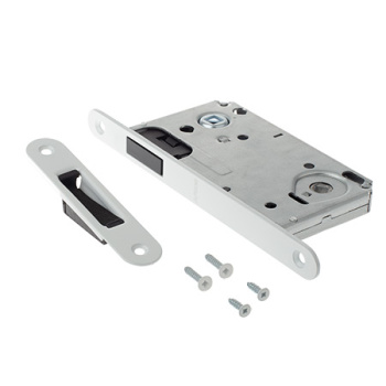 Защелка врезная п/ручку и фиксатор БЕЛЫЙ матовый МАГНИТНАЯ 5300-MC-WC-WM Apecs *1/40