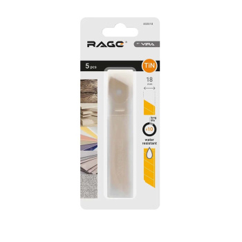 Лезвия для ножей сегмент., титан 25 мм, 5 шт. RAGE by VIRA