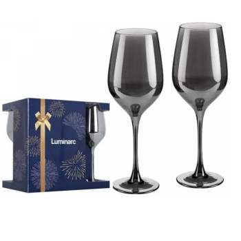 яяяНабор бокалов стекло Luminarc "Celeste Shiny Graphite" 6шт 270мл д/вина P1565 *1/2