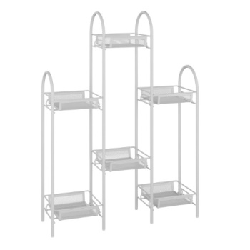 Этажерка для цвет.кашпо металл. "Лира36" 6-и местн.,ш.0,55м,в.0,75м,гл.0,17м Белый ПДЦЛ36Б *1 Этажерка для цвет.кашпо металл. "Лира36" 6-и местн.,ш.0,55м,в.0,75м,гл.0,17м Белый ПДЦЛ36Б *1