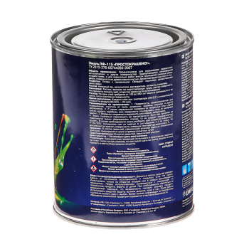 Эмаль ПФ-115 синяя 0,8 кг Простокрашено *1/14/490