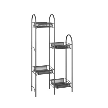 Этажерка для цвет.кашпо металл. "Лира 24" 4-х местн., ш.0,37м,в.0,75м,гл.0,17м Графит ПДЦЛ24ГР *1 Этажерка для цвет.кашпо металл. "Лира 24" 4-х местн., ш.0,37м,в.0,75м,гл.0,17м Графит ПДЦЛ24ГР *1