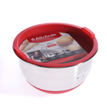 Миска нерж. 1,4л 16*9,5см силикон. крышка и дно, цвет микс Миска нерж. 1,4л 16*9,5см силикон. крышка и дно, цвет микс