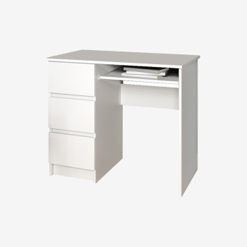 Стол МОРИ МС-6 с 3мя ящ.,ЛЕВЫЙ(900*504*770), ЛДСП белый(МП)*1