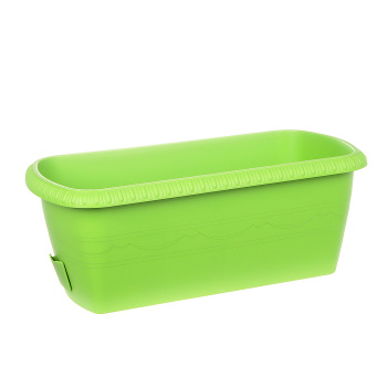 Ящик д/цветов пластм. "Lе Jardin" 40х19х15см с др.реш. прик.вент. Зеленый 108-29 (Tek.A.Tek) *1/10