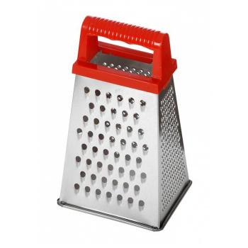 Терка металл. жест. 4-х сторонняя 200х96х120мм, с пластм.ручкой (арт.Т-2в) "Никис"*1/80