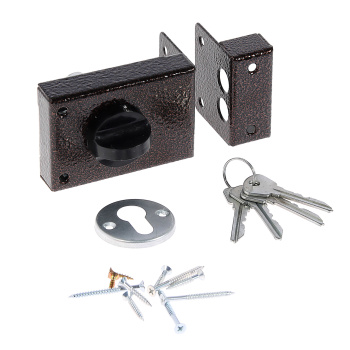 Замок накладной Омега ЗН.1 медь 2-х ригельный Димитровград *1/30