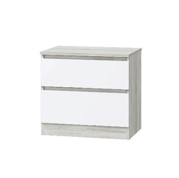 Тумба прикроватная Лори, 552х386х513 мм, дуб серый/белый