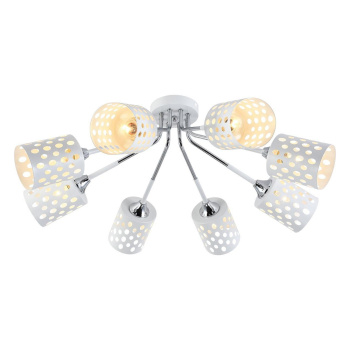 Люстра 11355-0.3-08A WH+CR  Е27 60Вт S=48м2  *1/12