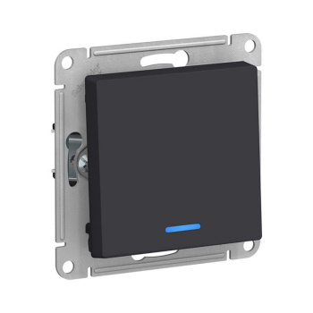 Механизм выключателя "ATLAS DESIGN" 1кл. карбон с подсветкой 10АХ SchE ATN001013 *5/20