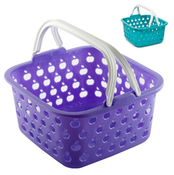 яяяКорзинка пластм. "Стайл" 4,0л 225х224мм, выс.129мм с ручками арт.833 ("Полимербыт") *1/34