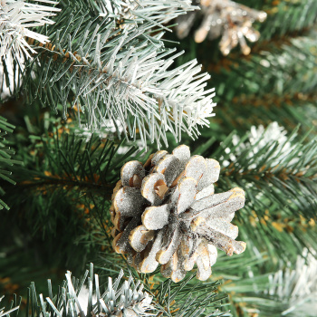 Елка искусственная Елки от Мишки «Элитная», 220 см, ПВХ, зеленый с инеем Елка искусственная Елки от Мишки «Элитная», 220 см, ПВХ, зеленый с инеем