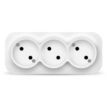 Розетка "IONICH" ОП 3-мест. белая б/з 10А IP20 1445 *10
