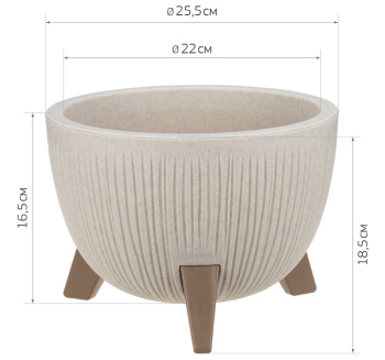 Кашпо пластм. "Петалис" 4,2л d верха 255мм h185мм со вставкой Беж. мрамор М3254 "М-Пластика" *1/4 Кашпо пластм. "Петалис" 4,2л d верха 255мм h185мм со вставкой Беж. мрамор М3254 "М-Пластика" *1/4