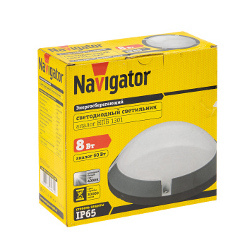 Светильник светодиодный Navigator NBL-PR1-8-4K-BL-IP65 (8Вт аналог 60Вт, холод) чер 94831 *1/32 Светильник светодиодный Navigator NBL-PR1-8-4K-BL-IP65 (8Вт аналог 60Вт, холод) чер 94831 *1/32