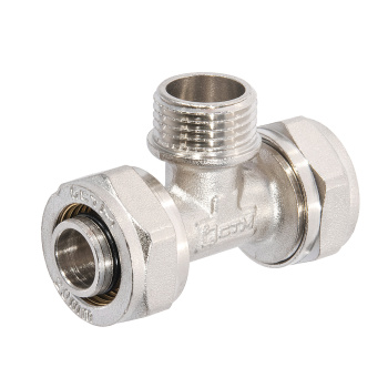 Тройник переходной 20х1/2"(Ø20)х20 цанга/папа CTM02012 *10/50